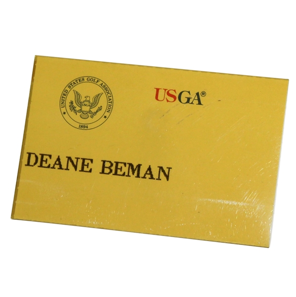 Deane Bemans USGA Name Badge with USGA Seal
