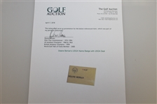 Deane Beman's USGA Name Badge with USGA Seal