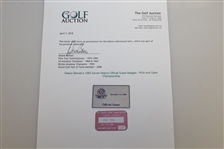 Deane Beman's 1982 Senior Majors Official Guest Badges - PGA and Open Championship