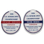 Deane Bemans 1995 US Senior Open Championship Official Competitor Bag Tags