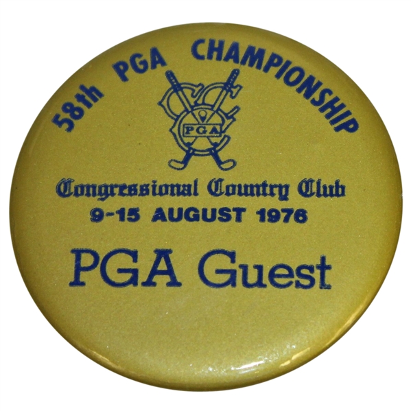 Deane Bemans 1976 PGA Championship at Congressional PGA Guest Badge