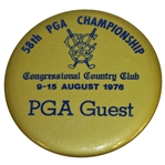 Deane Bemans 1976 PGA Championship at Congressional PGA Guest Badge