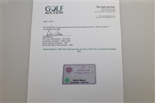 Deane Beman's 1985 PGA Championship at Cherry Hills PGA Commissioner Badge #22