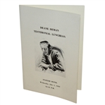 Deane Bemans 1959 Deane Beman Testimonial Luncheon at Statler Hotel Program/Menu