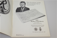 Deane Beman's 1961 The Walker Cup at The Seattle Golf Club Program 