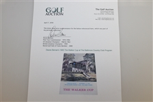 Deane Beman's 1965 The Walker Cup at The Baltimore Country Club Program 