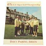 Deane Bemans 1967 US Open at Baltusrol Daily Pairing Sheets