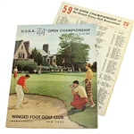 Deane Bemans 1959 US Open at Winged Foot Program & Thurs-Fri Starting Times