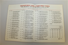 Deane Beman's 1959 US Open at Winged Foot Program & Thurs-Fri Starting Times