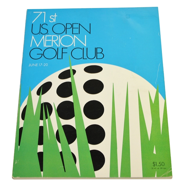 Deane Bemans 1971 US Open Championship at Merion GC Program