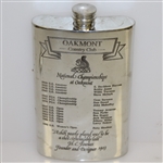 Oakmont Country Club Sheffield England Pewter Flask with Funnel & Original Box