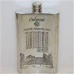 Oakmont Country Club Sheffield England Pewter Flask with Funnel & Original Box