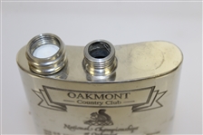 Oakmont Country Club Sheffield England Pewter Flask with Funnel & Original Box