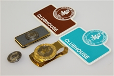 Deane Beman's Vintage Chrysler Championship Name Badge, Money Clip, Knife, Ballmarker, etc