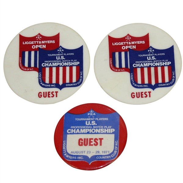 Deane Bemans The Liggett & Myers Open Match Play Championship Guest Badges