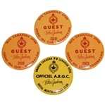 Deane Bemans 1972(x3) & 1975 Canadian Open Tournament Guest Badges