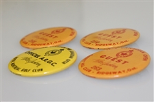 Deane Beman's 1972(x3) & 1975 Canadian Open Tournament Guest Badges