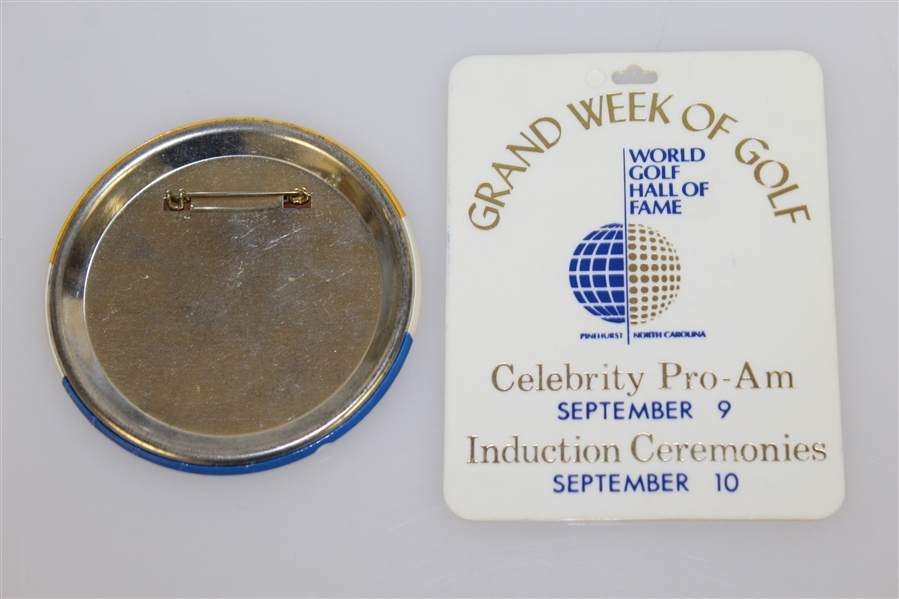 Deane Beman's World Open 'Grand Week of Golf' 1974 Badge & 1975 Bag Tag - Pinehurst