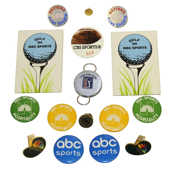 Deane Bemans ABC Sports, CBS Sports, & NBC Sports Miscellaneous Badges, Buttons, & Pins