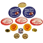 Deane Bemans Superbowl, NBC Sports, Stadium Club, & Redskins Badges, Money Clips, & Pins