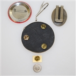 Deane Beman's Calvin Peete Pro-Am Badge, Jim Rochelle Inv. Crest, David Pryor Money Clip, & Other
