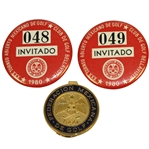 Deane Bemans Mexico Open Tournament Badges(x2) & Money Clip