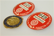 Deane Beman's Mexico Open Tournament Badges(x2) & Money Clip