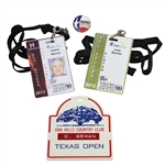 Deane Bemans Valero Texas Open Past Champ Badge with Texas Open Pin & Bag Tag