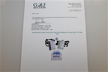 Deane Beman's Valero Texas Open Past Champ Badge with Texas Open Pin & Bag Tag