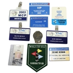 Deane Bemans World Cup Golf VIP, Federation Guest, Clubhouse, & Media Badges with Money Clip & Patch