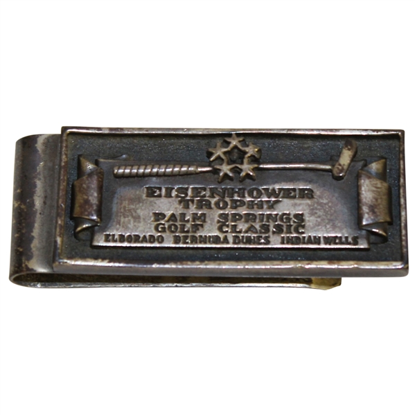 Deane Bemans 1960s Eisenhower Trophy Palm Springs Golf Classic Sterling Silver Money Clip