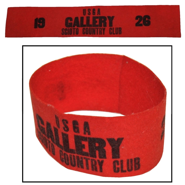 1926 US Open at Scioto Country Club USGA Armband - Bobby Jones Victory!