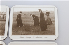 St. Andrews Links 1896 Golf Photo Coasters - Set of 6 with Box