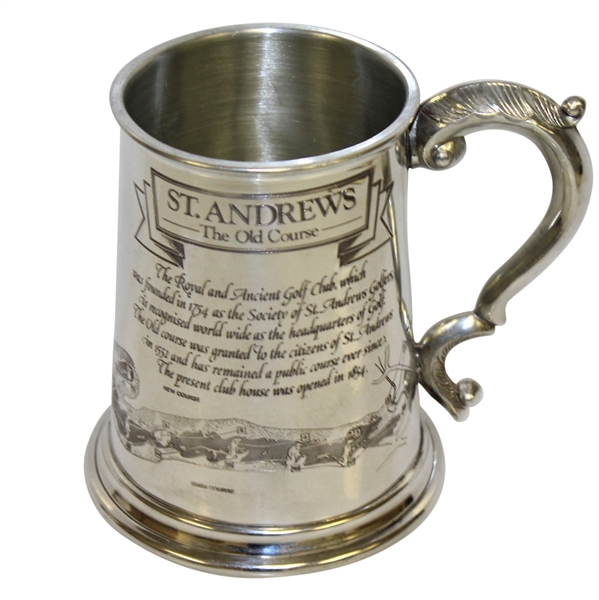 St. Andrews The Old Course Pewter Golf Tankard - Made in England