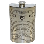 River Crest Country Club English Pewter Golf Flask
