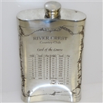 River Crest Country Club English Pewter Golf Flask