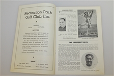 1943 Southern California PGA Championship Golf Program with Two Tickets
