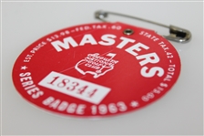 1963 Masters Tournament Series Badge #18344 - Nicklaus First Masters Win