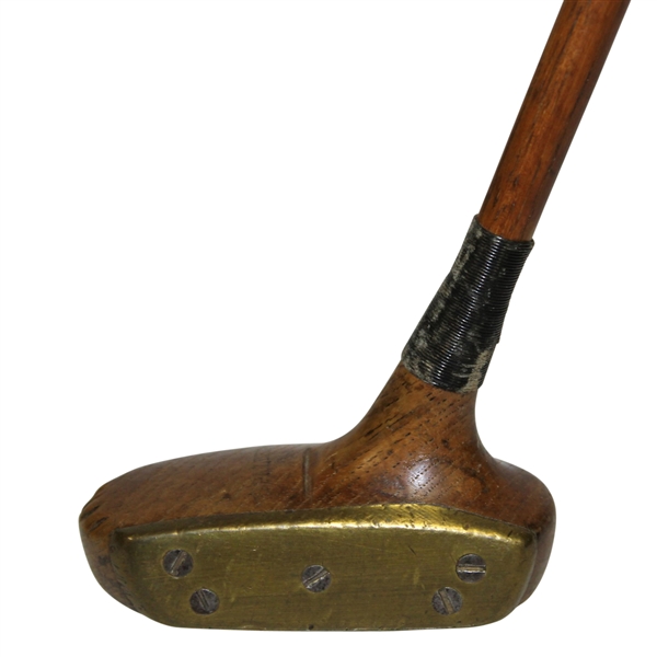 Spalding 2 Mallet Putter with Screw Insert Brass Plate Face