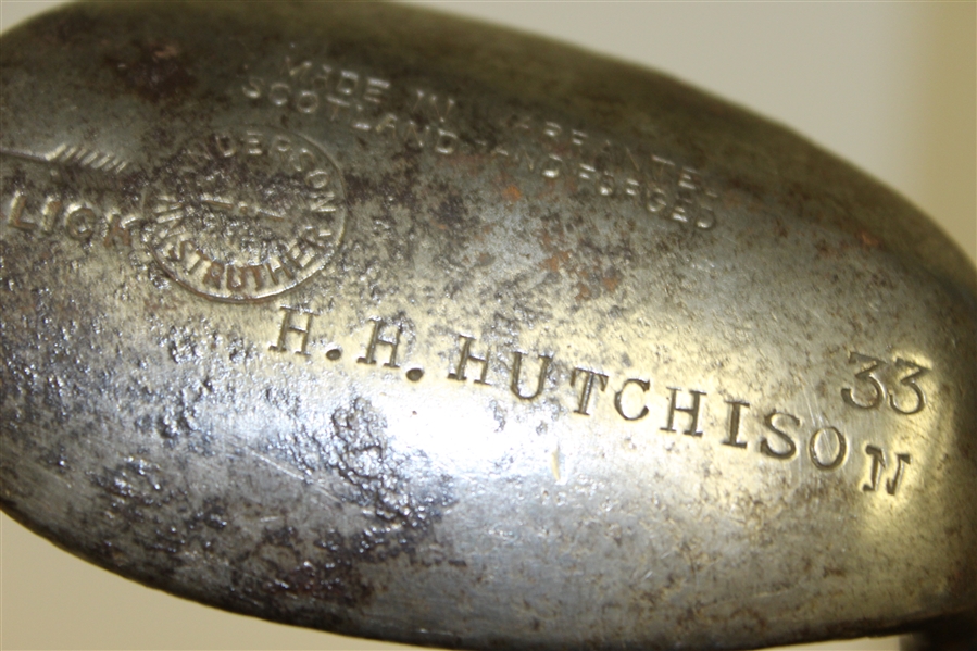 Anderson Anstruther Concave Face Niblick with H.H. Hutchison Stamp