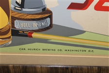 Classic Senate Beer Hole-In-One 'Remembered Pleasure' Golf Advertising Sign - Framed