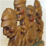 Unique Genuine Burwood Wood Carved Golf 'To the 19th Hole' Wall Hang Sign