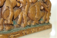 Unique Genuine Burwood Wood Carved Golf 'To the 19th Hole' Wall Hang Sign