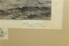 1917 W. Dendy Sadler James Dobie Signed The First Tee Etching - Framed