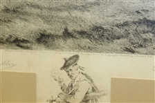 1917 W. Dendy Sadler James Dobie Signed The First Tee Etching - Framed