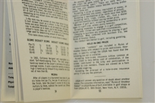 1969 Masters Tournament Cadillac Sponsored Telecast Golf Guide Booklet