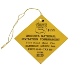 1934 Augusta National Invitation Saturday Third Round Medal Play Ticket #1655