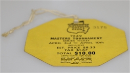 1949 Masters Tournament SERIES Ticket #3175 - April 3rd-10th