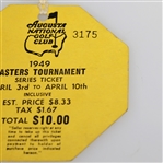 1949 Masters Tournament SERIES Ticket #3175 - April 3rd-10th