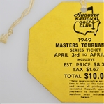 1949 Masters Tournament SERIES Ticket #3175 - April 3rd-10th